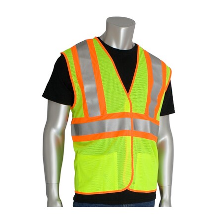 Pip ANSI Type R Class 2 FR Treated Two-Tone Mesh Vest 305-MVFRLY-2X/3X